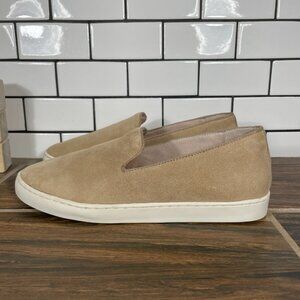 Birdies The Swift Womens Size 6.5 Shoes Beige Suede Hidden Wedge Slip On Sneaker